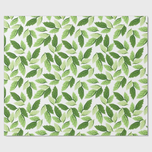 Muster von Blätter, Blattmuster, grüne Blätter Geschenkpapier (Flach)