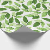 Muster von Blätter, Blattmuster, grüne Blätter Geschenkpapier (Ecke)