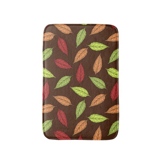 Muster von Blätter, farbenfrohe Blätter, Herbstblä Badematte (Vorderseite Vertikal)