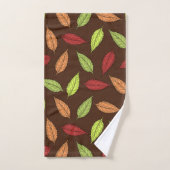 Muster von Blätter, farbenfrohe Blätter, Herbstblä Badhandtuch Set (Handtuch)