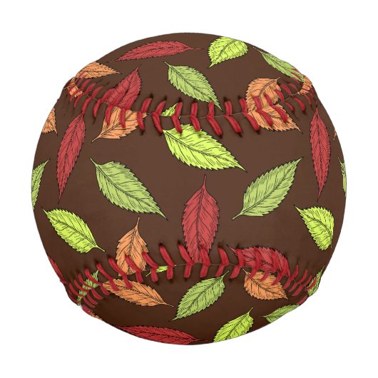 Muster von Blätter, farbenfrohe Blätter, Herbstblä Baseball (Rückseite)