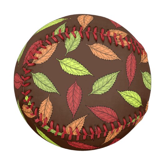 Muster von Blätter, farbenfrohe Blätter, Herbstblä Baseball (Vorderseite Links)