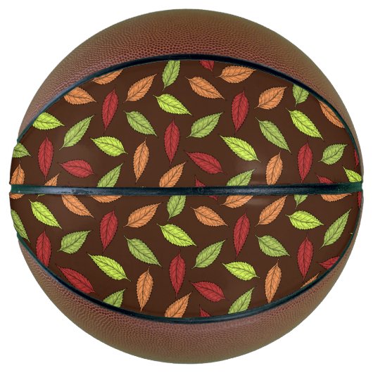 Muster von Blätter, farbenfrohe Blätter, Herbstblä Basketball (Vorderseite)