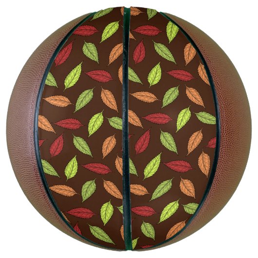 Muster von Blätter, farbenfrohe Blätter, Herbstblä Basketball (Vertikal)