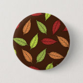 Muster von Blätter, farbenfrohe Blätter, Herbstblä Button (Vorderseite)