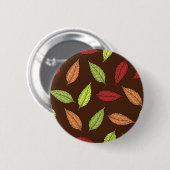 Muster von Blätter, farbenfrohe Blätter, Herbstblä Button (Vorne & Hinten)