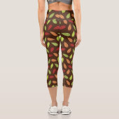 Muster von Blätter, farbenfrohe Blätter, Herbstblä Capri Leggings (Rückseite)