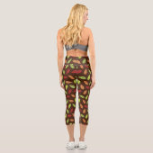 Muster von Blätter, farbenfrohe Blätter, Herbstblä Capri Leggings (Rückseite)