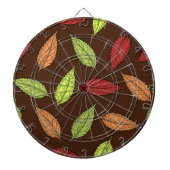 Muster von Blätter, farbenfrohe Blätter, Herbstblä Dartscheibe (vorne)