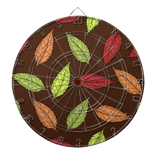 Muster von Blätter, farbenfrohe Blätter, Herbstblä Dartscheibe (vorne)