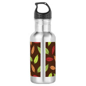 Muster von Blätter, farbenfrohe Blätter, Herbstblä Edelstahlflasche (Rückseite)