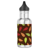 Muster von Blätter, farbenfrohe Blätter, Herbstblä Edelstahlflasche (Links)