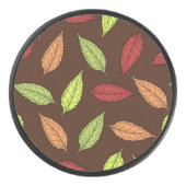 Muster von Blätter, farbenfrohe Blätter, Herbstblä Eishockey Puck (Vorderseite)