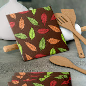 Muster von Blätter, farbenfrohe Blätter, Herbstblä Fliese