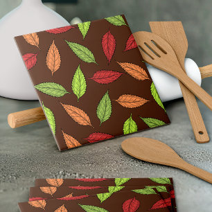 Muster von Blätter, farbenfrohe Blätter, Herbstblä Fliese