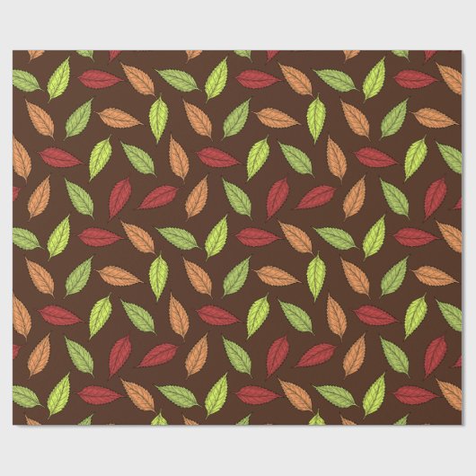 Muster von Blätter, farbenfrohe Blätter, Herbstblä Geschenkpapier (Flach)
