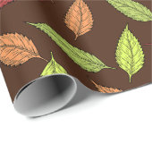 Muster von Blätter, farbenfrohe Blätter, Herbstblä Geschenkpapier (Rolleneckpunkt)