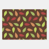 Muster von Blätter, farbenfrohe Blätter, Herbstblä Geschenkpapier Set (Vorderseite 3)