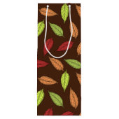 Muster von Blätter, farbenfrohe Blätter, Herbstblä Geschenktüte Für Weinflaschen (Rückseite)