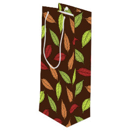 Muster von Blätter, farbenfrohe Blätter, Herbstblä Geschenktüte Für Weinflaschen