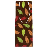 Muster von Blätter, farbenfrohe Blätter, Herbstblä Geschenktüte Für Weinflaschen (Vorderseite)