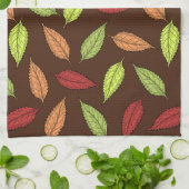 Muster von Blätter, farbenfrohe Blätter, Herbstblä Geschirrtuch (Gefaltet)
