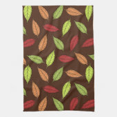 Muster von Blätter, farbenfrohe Blätter, Herbstblä Geschirrtuch (Vertikal)