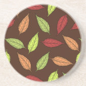 Muster von Blätter, farbenfrohe Blätter, Herbstblä Getränkeuntersetzer (Vorne)