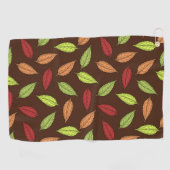 Muster von Blätter, farbenfrohe Blätter, Herbstblä Golfhandtuch (Horizontal)