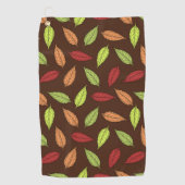 Muster von Blätter, farbenfrohe Blätter, Herbstblä Golfhandtuch (Vorderseite)