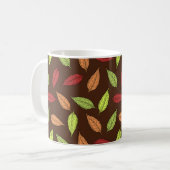 Muster von Blätter, farbenfrohe Blätter, Herbstblä Kaffeetasse (Vorderseite Links)