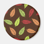 Muster von Blätter, farbenfrohe Blätter, Herbstblä Magnet (Vorne)