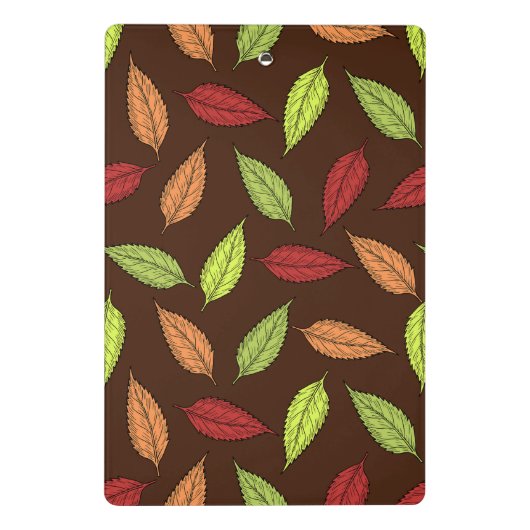 Muster von Blätter, farbenfrohe Blätter, Herbstblä Mini Klemmbrett (Rückseite)