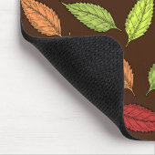 Muster von Blätter, farbenfrohe Blätter, Herbstblä Mousepad (Ecke)