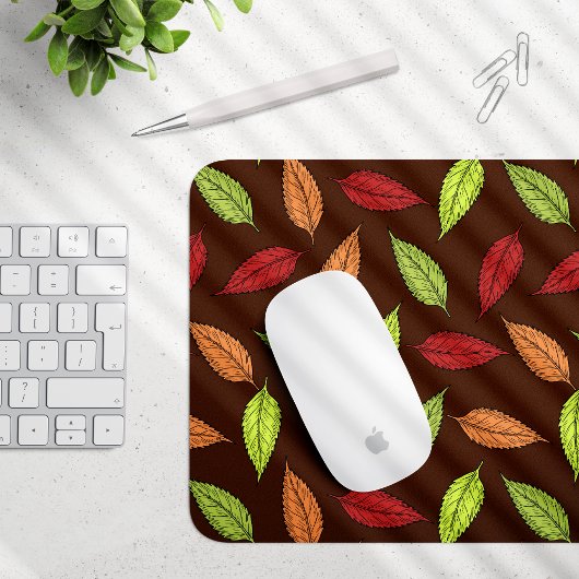 Muster von Blätter, farbenfrohe Blätter, Herbstblä Mousepad