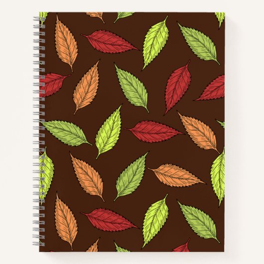 Muster von Blätter, farbenfrohe Blätter, Herbstblä Notizblock (Vorderseite)