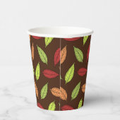 Muster von Blätter, farbenfrohe Blätter, Herbstblä Pappbecher (Rechts)