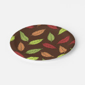 Muster von Blätter, farbenfrohe Blätter, Herbstblä Pappteller (Schrägansicht)