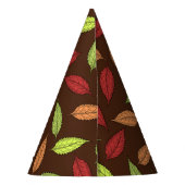 Muster von Blätter, farbenfrohe Blätter, Herbstblä Partyhütchen (Rückseite)
