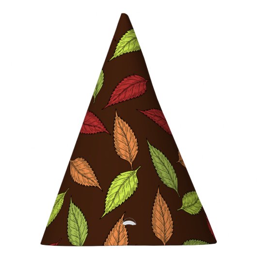 Muster von Blätter, farbenfrohe Blätter, Herbstblä Partyhütchen (Rechts)
