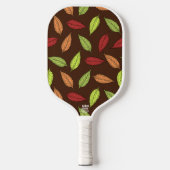 Muster von Blätter, farbenfrohe Blätter, Herbstblä Pickleball Schläger (Vorderseite)