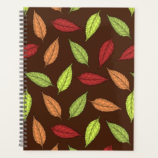 Muster von Blätter, farbenfrohe Blätter, Herbstblä Planer (Vorderseite)