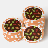Muster von Blätter, farbenfrohe Blätter, Herbstblä Pokerchips (Stapel)