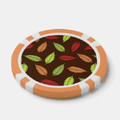 Muster von Blätter, farbenfrohe Blätter, Herbstblä Pokerchips (Einzeln)