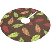 Muster von Blätter, farbenfrohe Blätter, Herbstblä Polyester Weihnachtsbaumdecke (Schrägansicht)