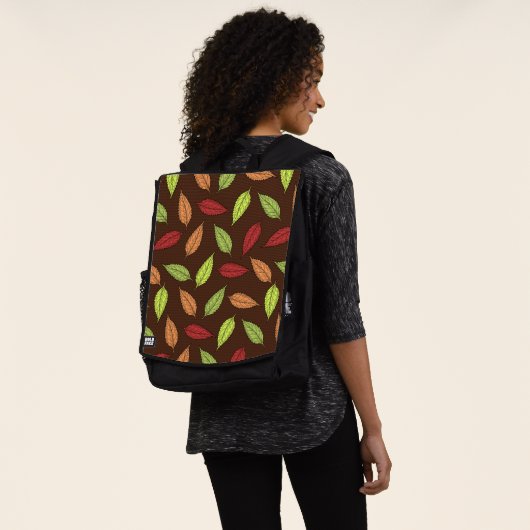 Muster von Blätter, farbenfrohe Blätter, Herbstblä Rucksack (Ausgewaschen)