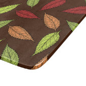 Muster von Blätter, farbenfrohe Blätter, Herbstblä Schneidebrett (Ecke)
