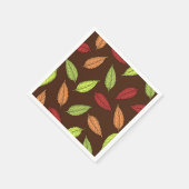 Muster von Blätter, farbenfrohe Blätter, Herbstblä Serviette (Ecke)