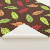 Muster von Blätter, farbenfrohe Blätter, Herbstblä Sherpadecke (3/4)