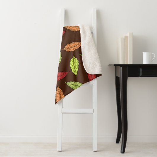 Muster von Blätter, farbenfrohe Blätter, Herbstblä Sherpadecke (Beispiel)